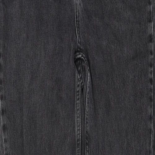 Topshop Womens Grey Cotton Skinny Jeans Size 30 in L26 in Regular Button