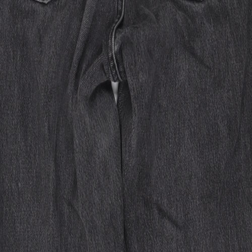 Topshop Womens Grey Cotton Skinny Jeans Size 30 in L26 in Regular Button