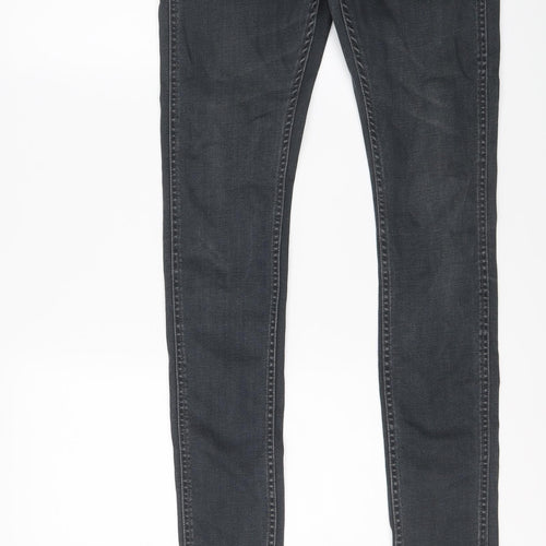 Topman Mens Blue Cotton Skinny Jeans Size 30 in L32 in Regular Button