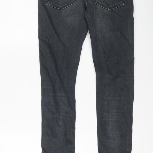 Topman Mens Blue Cotton Skinny Jeans Size 30 in L32 in Regular Button