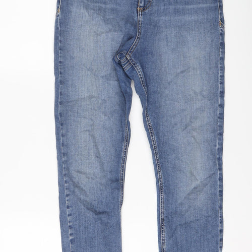 ASOS Womens Blue Cotton Skinny Jeans Size 30 in L32 in Regular Button