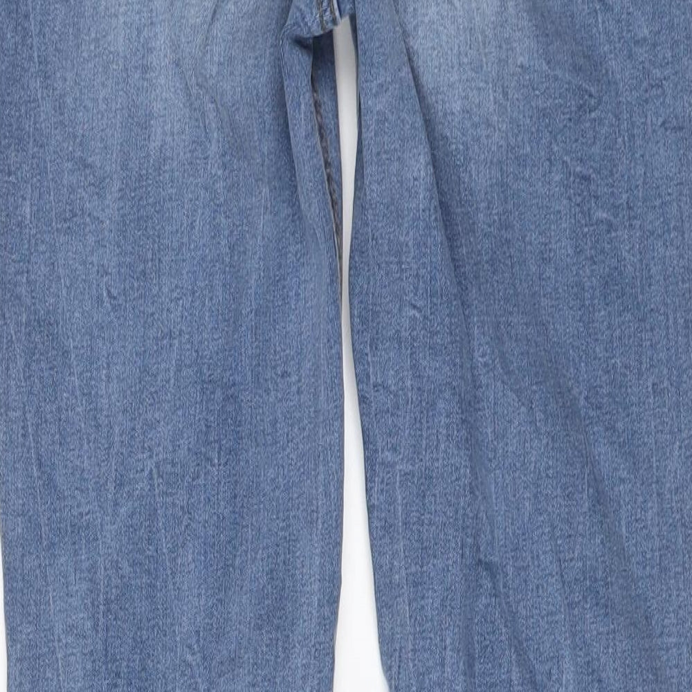 New Look Womens Blue Cotton Skinny Jeans Size 12 L29 in Regular Button