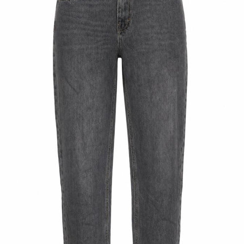 Topshop Womens Grey Cotton Mom Jeans Size 28 in L25 in Regular Button