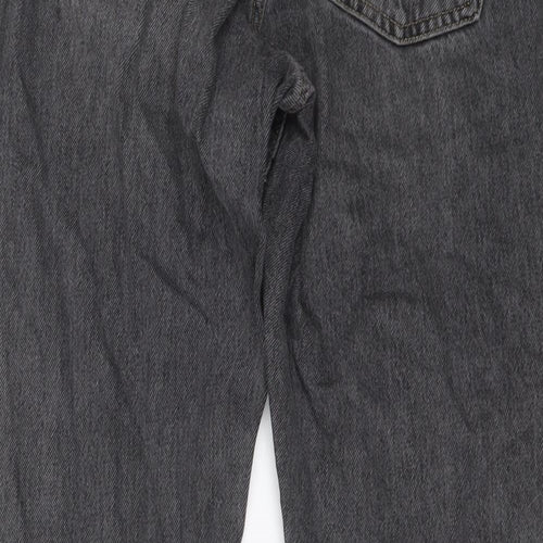Topshop Womens Grey Cotton Mom Jeans Size 28 in L25 in Regular Button