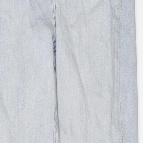 Denim & Co. Womens Blue Cotton Mom Jeans Size 8 L25 in Regular Button