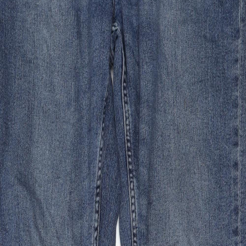 ONLY & SONS Mens Blue Cotton Skinny Jeans Size 32 in L34 in Regular Button