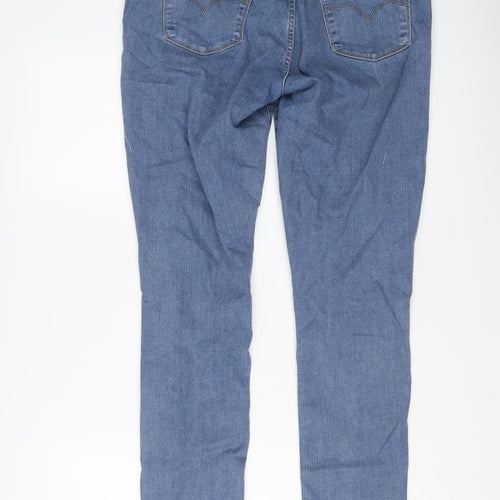 Levi's Womens Blue Cotton Skinny Jeans Size 31 in L32 in Regular Button