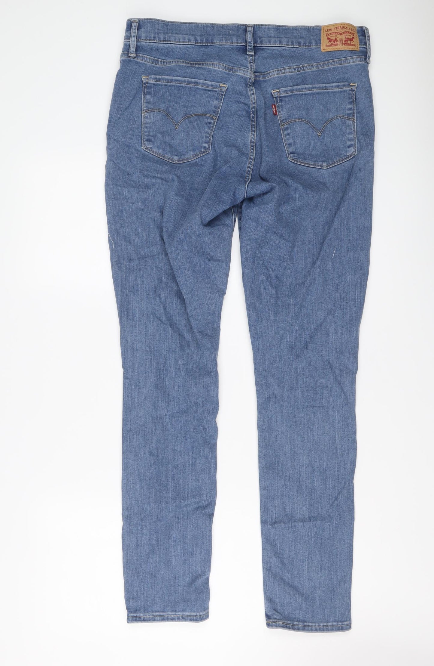 Levi's Womens Blue Cotton Skinny Jeans Size 31 in L32 in Regular Button