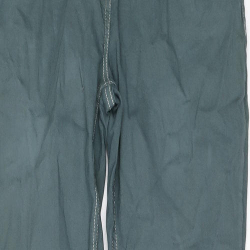 NEXT Womens Green Cotton Boyfriend Jeans Size 12 L27 in Relaxed Button