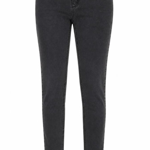 Oui Womens Grey Cotton Skinny Jeans Size 10 L31 in Regular Button