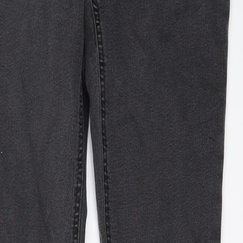Oui Womens Grey Cotton Skinny Jeans Size 10 L31 in Regular Button