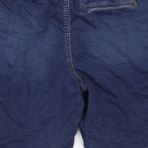 Denim & Co. Mens Blue Cotton Bermuda Shorts Size L L11 in Regular Drawstring