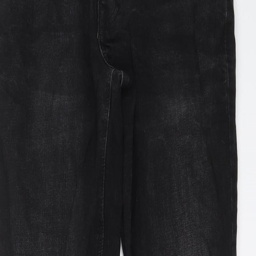 NEXT Mens Black Cotton Straight Jeans Size 30 in L29 in Regular Button