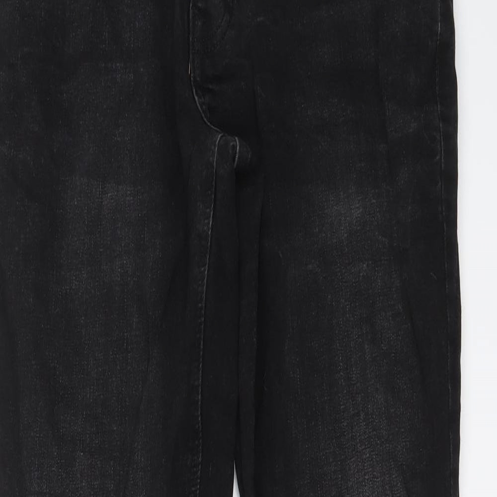 NEXT Mens Black Cotton Straight Jeans Size 30 in L29 in Regular Button