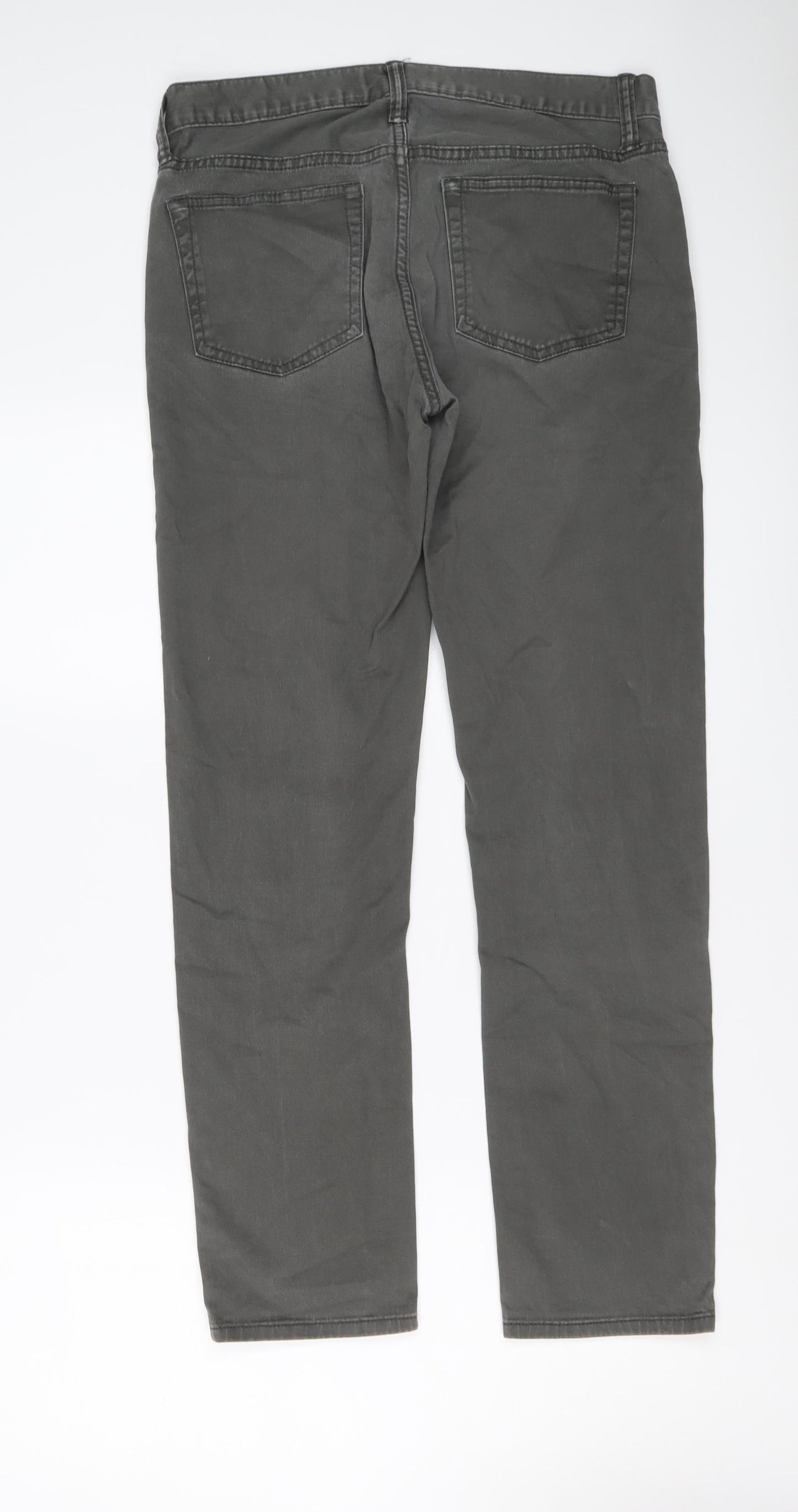 Gap Mens Grey Cotton Straight Jeans Size 29 in L30 in Regular Button