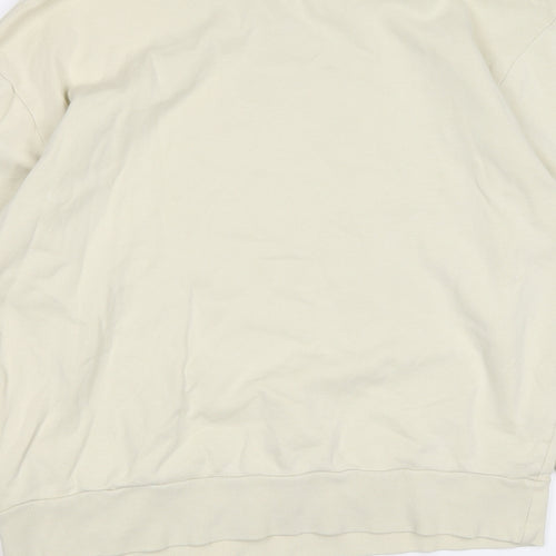 COLLUSION Womens Yellow Cotton Pullover Sweatshirt Size M Pullover