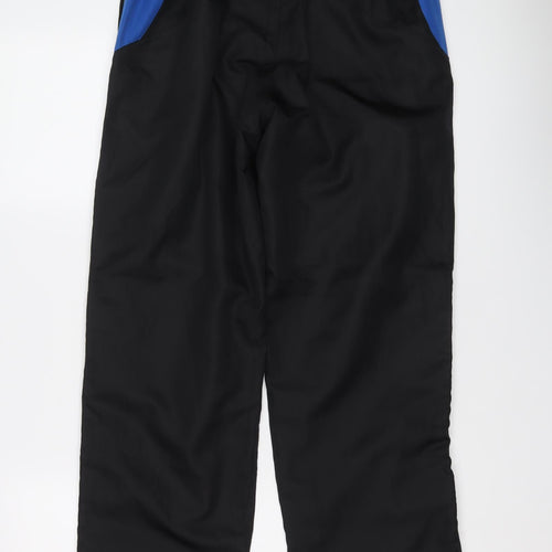 Rugid Mens Black Polyester Sweatpants Trousers Size S L28 in Regular Drawstring