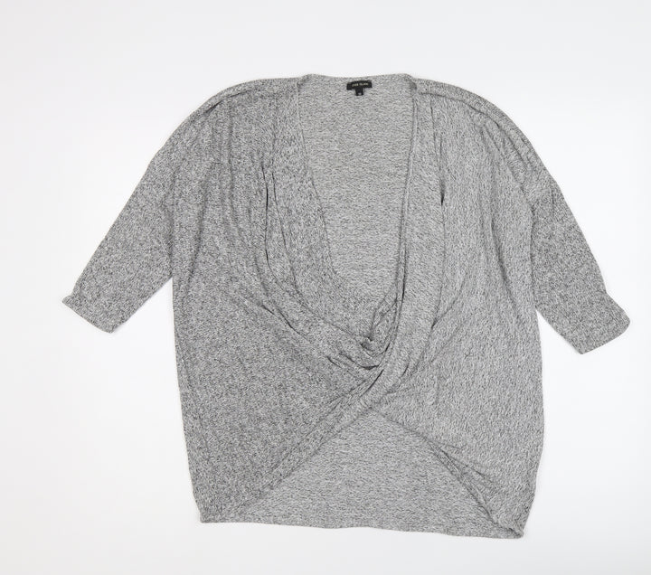 River Island Womens Grey V-Neck Viscose Pullover Jumper Size 10