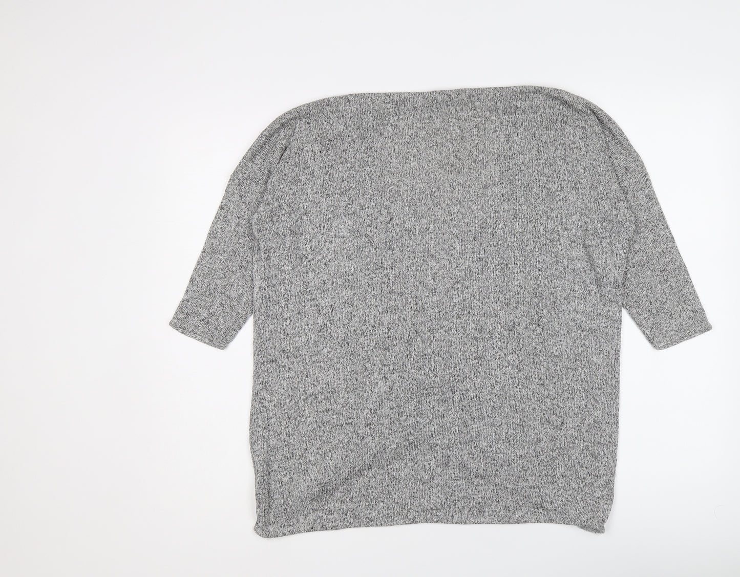 River Island Womens Grey V-Neck Viscose Pullover Jumper Size 10