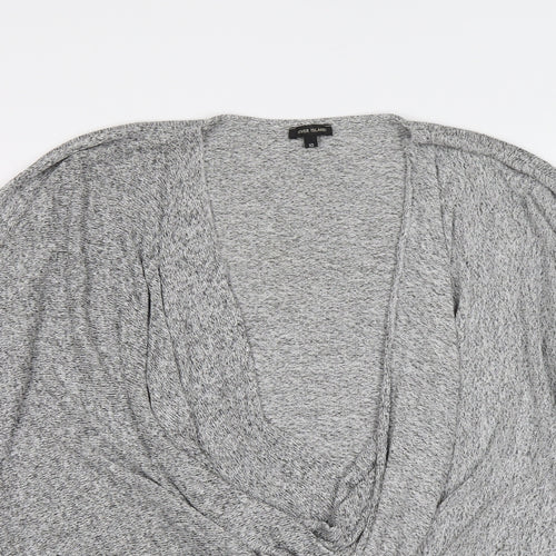 River Island Womens Grey V-Neck Viscose Pullover Jumper Size 10