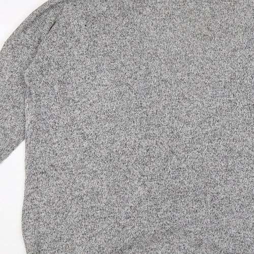 River Island Womens Grey V-Neck Viscose Pullover Jumper Size 10