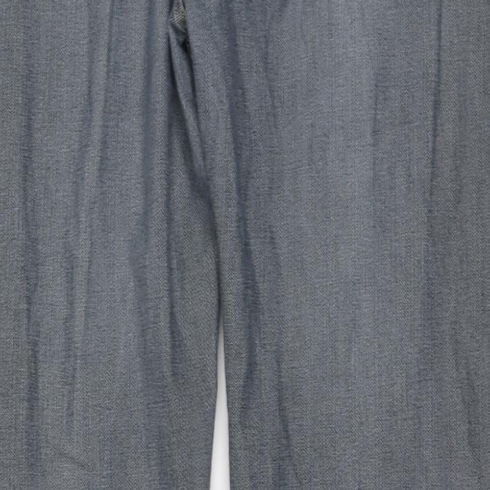 Blue Harbour Mens Blue Cotton Straight Jeans Size 36 in L31 in Regular Button