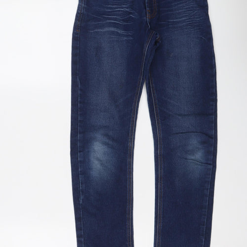 NEXT Boys Blue Cotton Straight Jeans Size 10 Years Regular Button