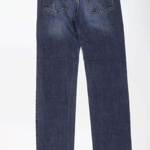 Gap Boys Blue Cotton Straight Jeans Size 10 Years Regular Button