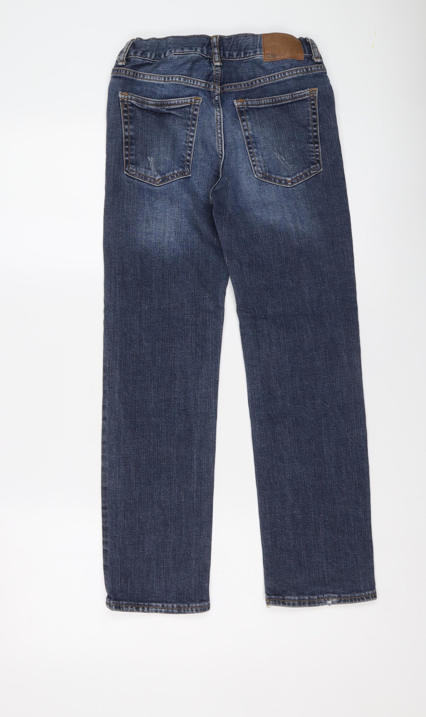 Gap Boys Blue Cotton Straight Jeans Size 10 Years Regular Button