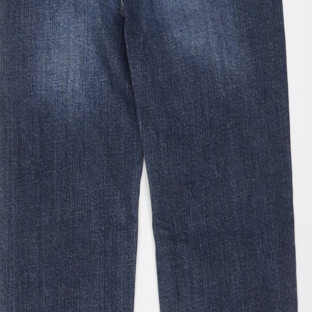 Gap Boys Blue Cotton Straight Jeans Size 10 Years Regular Button