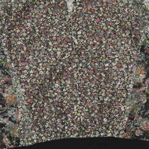 Zara Womens Multicoloured Floral Bomber Jacket Jacket Size S Zip