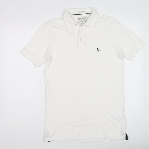 Jack Wills Mens Ivory Cotton Polo Size XS Collared Button