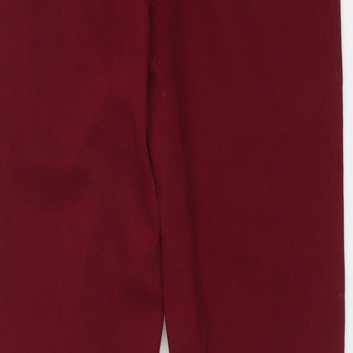 Authentic Womens Red Cotton Skinny Jeans Size 12 L25 in Regular Button