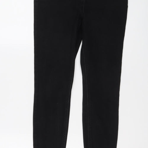 Authentic Womens Black Cotton Skinny Jeans Size 12 L27 in Regular Button