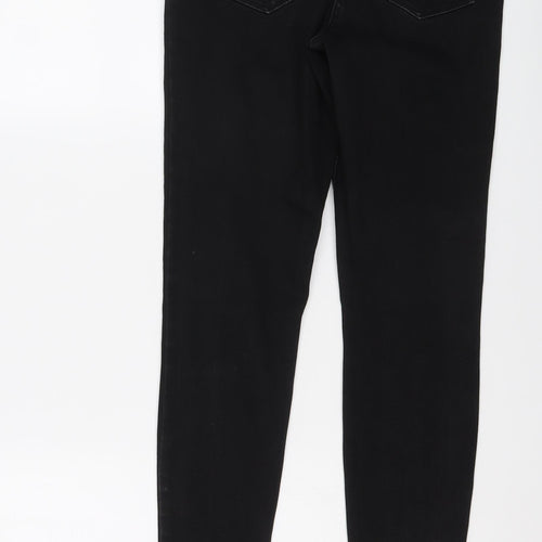 Authentic Womens Black Cotton Skinny Jeans Size 12 L27 in Regular Button