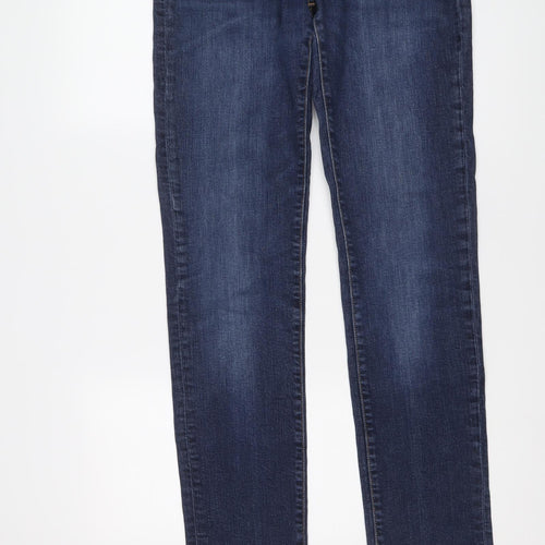 Levi's Mens Blue Cotton Straight Jeans Size 32 in L36 in Regular Button