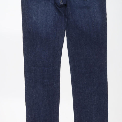 Levi's Mens Blue Cotton Straight Jeans Size 32 in L36 in Regular Button