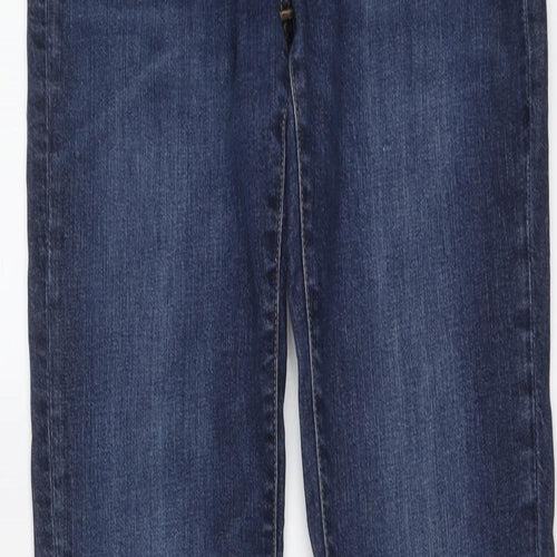 Levi's Mens Blue Cotton Straight Jeans Size 32 in L36 in Regular Button