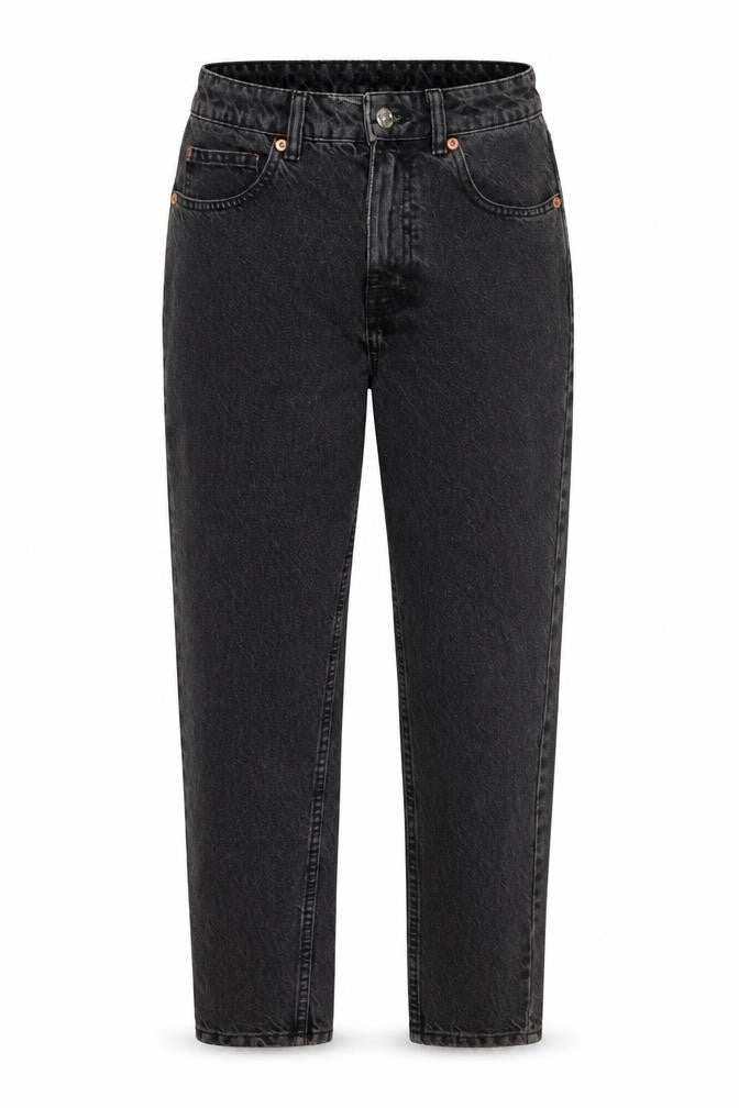 Zara Womens Grey Cotton Boyfriend Jeans Size 8 L26 in Regular Button