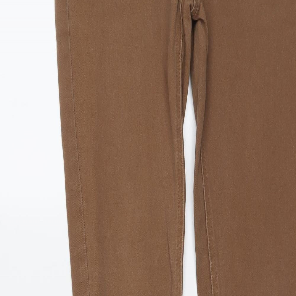 New Look Womens Brown Cotton Skinny Jeans Size 10 L30 in Regular Button