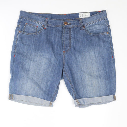 Denim & Co. Mens Blue Cotton Bermuda Shorts Size 36 in Regular Drawstring
