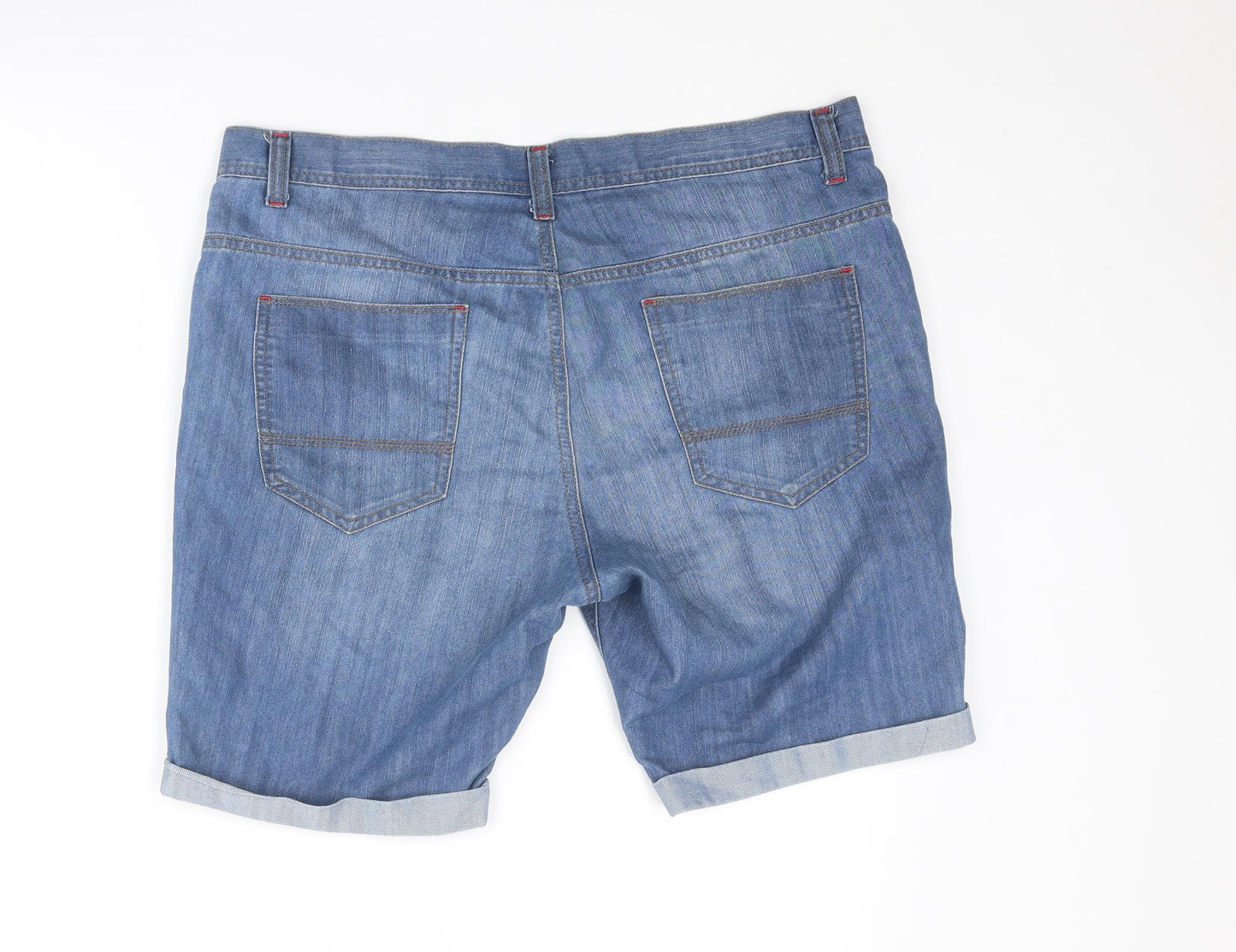 Denim & Co. Mens Blue Cotton Bermuda Shorts Size 36 in Regular Drawstring