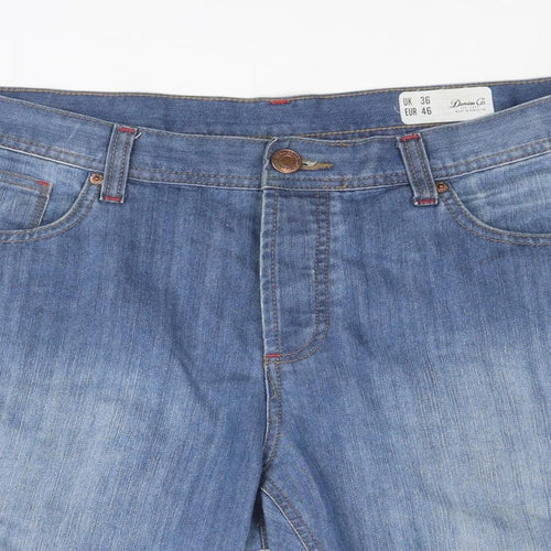 Denim & Co. Mens Blue Cotton Bermuda Shorts Size 36 in Regular Drawstring