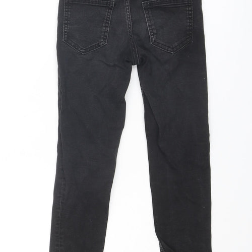Zara Boys Black Cotton Skinny Jeans Size 6 Years Regular Zip