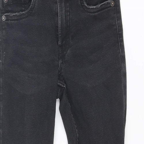 Zara Boys Black Cotton Skinny Jeans Size 6 Years Regular Zip