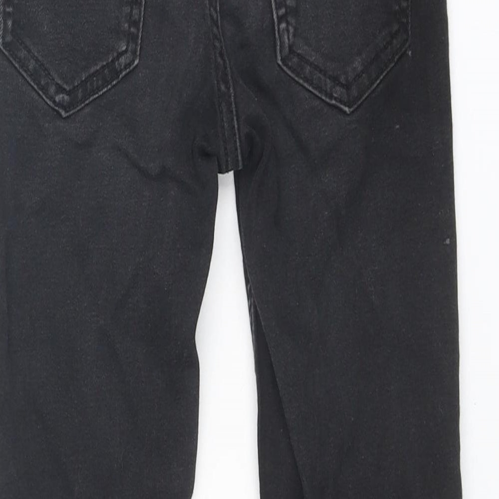 Zara Boys Black Cotton Skinny Jeans Size 6 Years Regular Zip