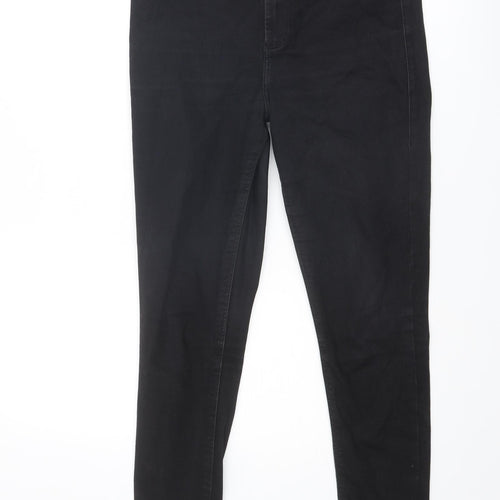 Topshop Womens Black Cotton Jegging Jeans Size 30 Regular Zip