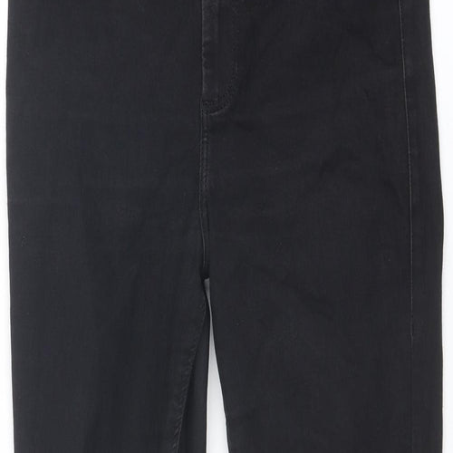 Topshop Womens Black Cotton Jegging Jeans Size 30 Regular Zip