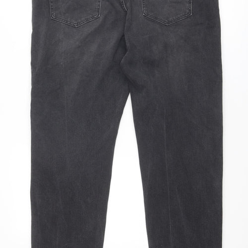 Marks and Spencer Womens Grey Cotton Skinny Jeans Size 20 Regular Zip - Sculpt