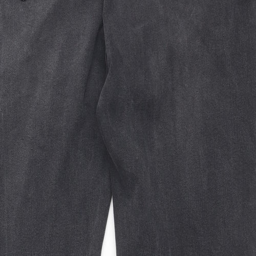 Marks and Spencer Womens Grey Cotton Skinny Jeans Size 20 Regular Zip - Sculpt